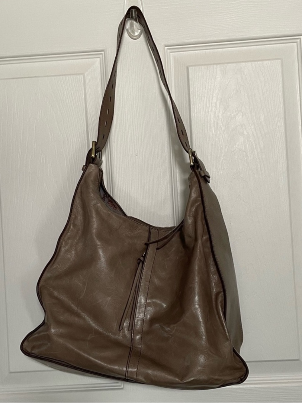 HOBO Brown Leather Hobo Shoulder Bag